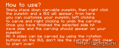 Carvable Pumpkins (Halloween) Mod